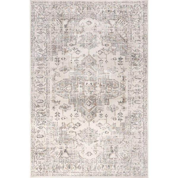 Vada Medallion Grey 9 ft. x 12 ft. Indoor Area Rug