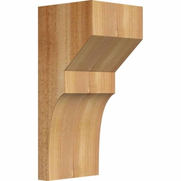 Ekena Millwork 6 in. x 6 in. x 14 in. Western Red Cedar Monterey Rough Sawn Corbel