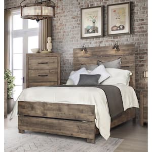 New Classic Furniture Misty Lodge Gray Wood Frame Twin Panel Bed