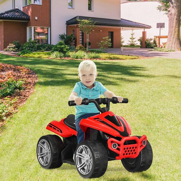 Red Kids 4-Wheeler ATV Quad Battery Powered Ride On Car 