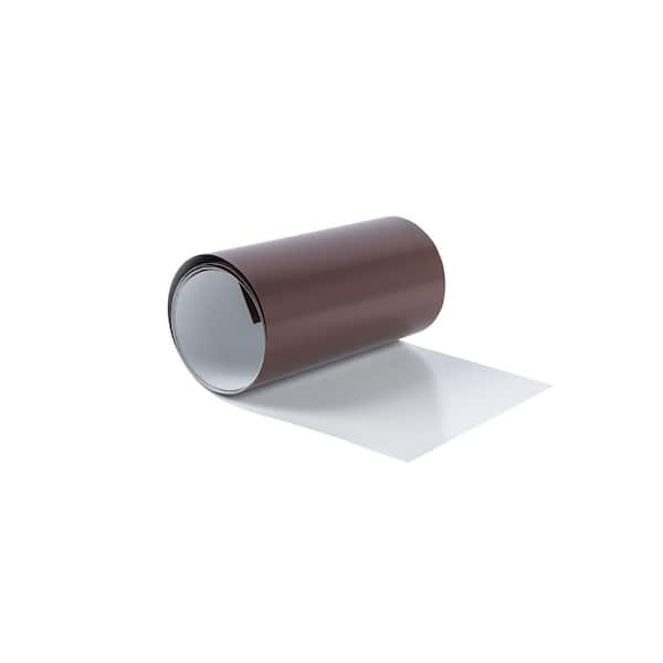 Gibraltar Building Products 10 in. x 10 ft. Aluminum Roll Valley Flashing in White and Brown