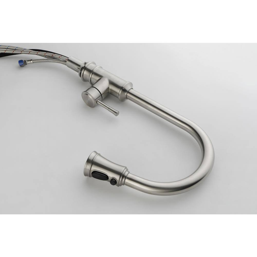 Brushed Nickel Pull-Out Spray Kitchen Faucet with Single Handle