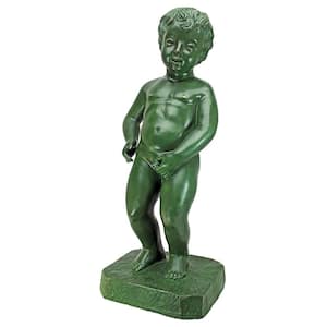 20 in. H Cast Bronze The Peeing Boy of Brussels Garden Statue