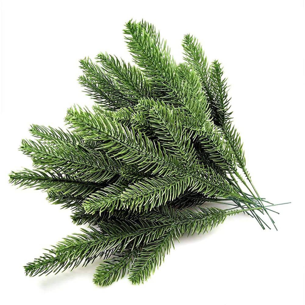 30-Pack Green Artificial Pine Needle Foliage Indoor Outdoor Christmas Garland Wreath Home Garden Decoration price history on PriceWatchPro