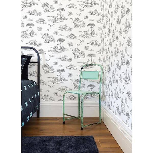 Beige Isolde Dinosaurs Matte Paper Non-Pasted Wallpaper Roll