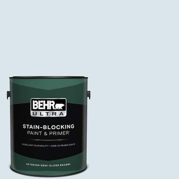 BEHR ULTRA 1 gal. #570C-1 Arctic Shadow Semi-Gloss Enamel Exterior Paint & Primer