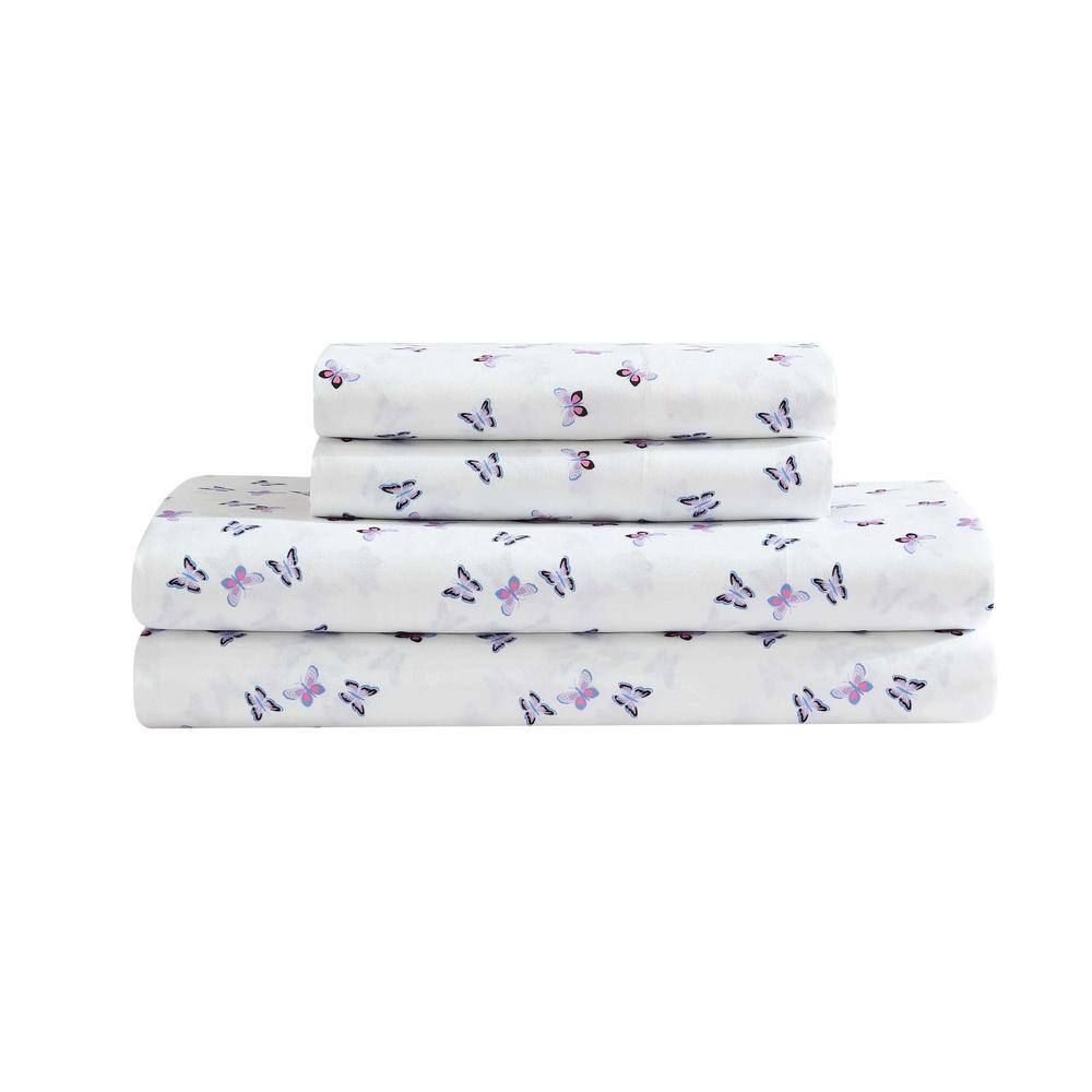 Full Purple Microfiber Reversible Bed in a Bag Set