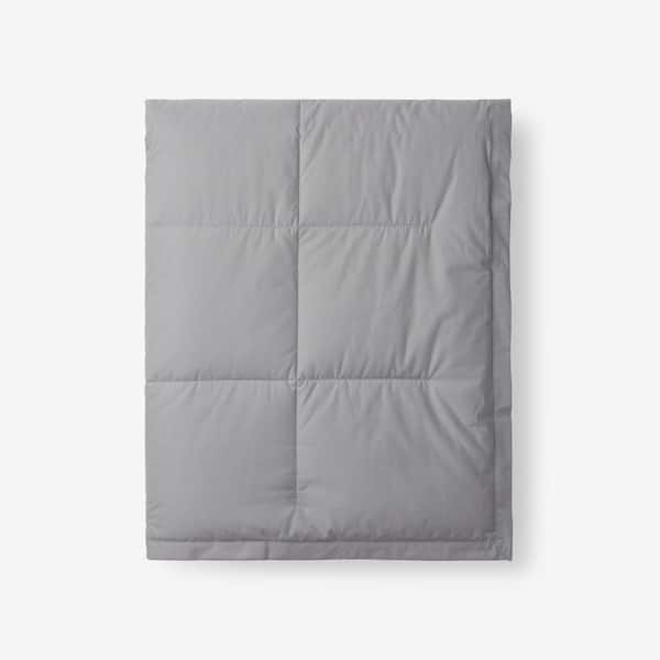 The Company Store LaCrosse LoftAIRE Down Alternative Light Gray Cotton Throw Blanket