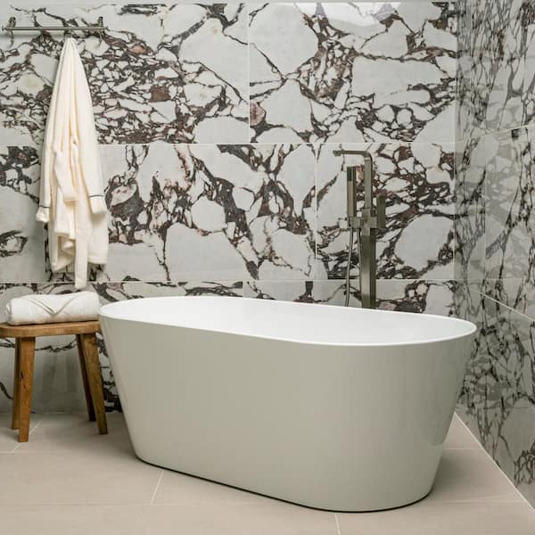 Calacatta Viola 24 in. x 48 in. Polished Porcelain Marble Look Floor and Wall Tile (512 sq. ft./Pallet)