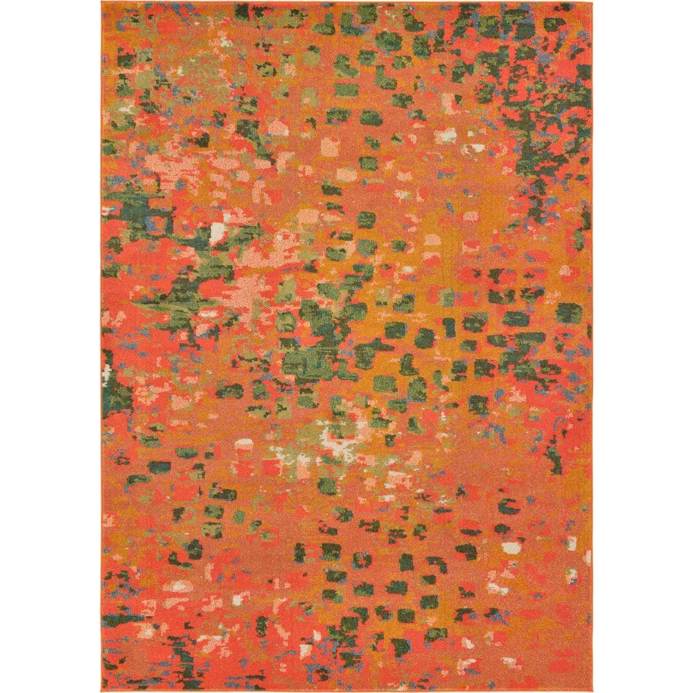 Unique Loom Jardin Ivy Orange 7' 0 x 10' 0 Area Rug 3127251 The Home