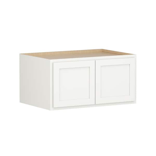 SIMPLY WOODMARK PRO Shaker Partial Overlay 36 in. W x 24 in. D x 18 in. H Plywood Assembled Wall Kitchen Cabinet in Linen White