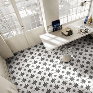 Stella Nero 9-3/4 in. x 9-3/4 in. Porcelain Floor and Wall Tile (10.88 sq. ft./Case)