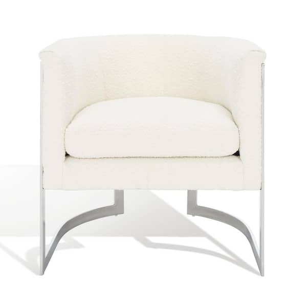 SAFAVIEH Gabby Ivory/Silver Accent Chair