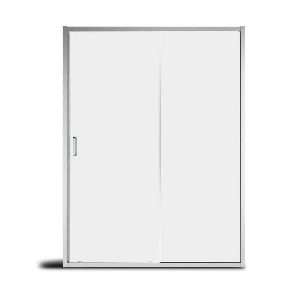 60" x 72" Brushed Nickel Framed Sliding Shower Door