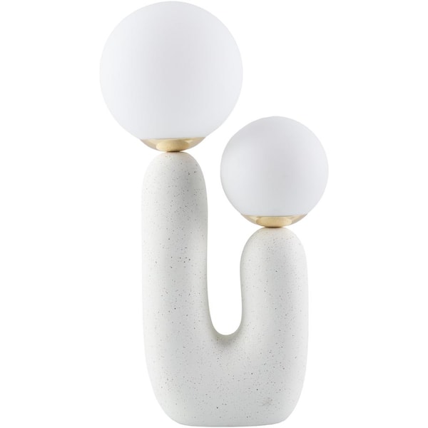 Livabliss Sedeum SED-010 22 in. H x 8 in. W x 12 in. D Accent Table Lamp, White