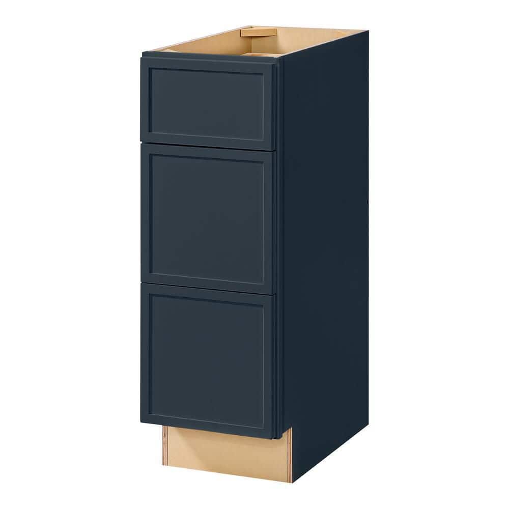 Leyton 12 in. W x 21 in. D x 34.5 in. H Ready to Assemble Plywood Slim Shaker Bath Drawer Base Cabinet in Ink Blue price history on PriceWatchPro
