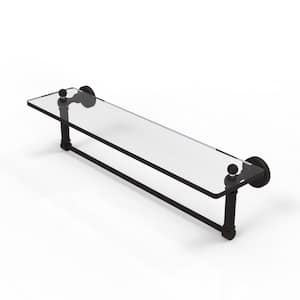 Waverly Place Collection 22 in. Glass Vanity Shelf with Integrated Towel Bar in Oil Rubbed Bronze
