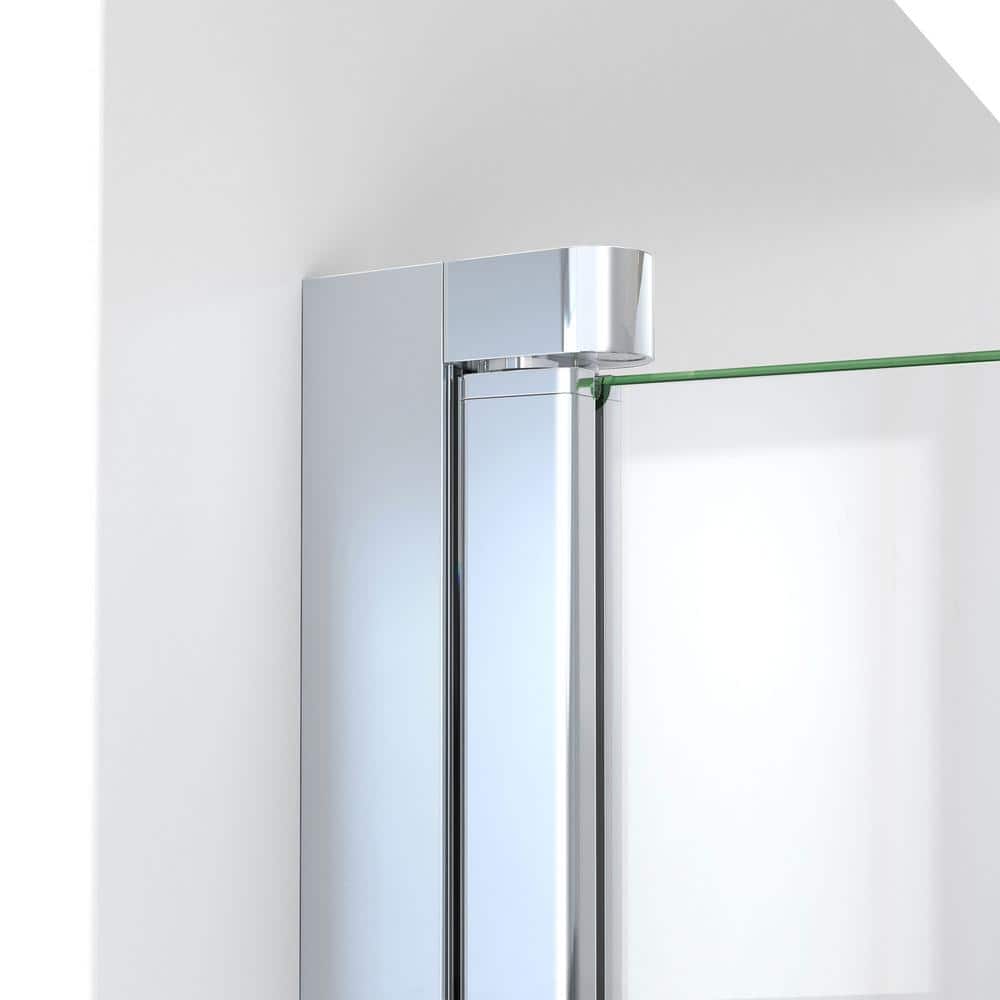 Aqua-Q Fold 33.5 W x 72 H Frameless Chrome Shower Door