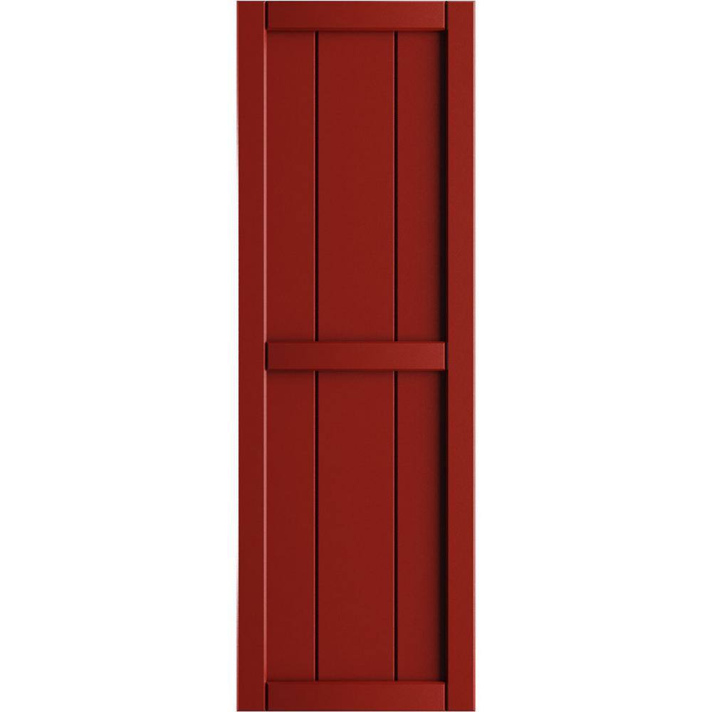 16-1/8 in. x 28 in. True Fit PVC 3-Board Framed Board and Batten Shutters in Fire Red (Per Pair) price history on PriceWatchPro