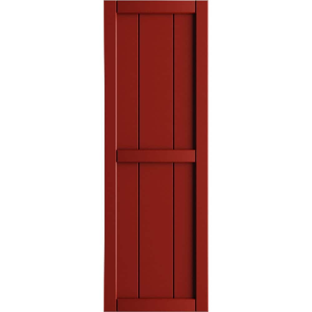 16-1/8 in. x 33 in. True Fit PVC 3-Board Framed Board and Batten Shutters in Fire Red (Per Pair) price history on PriceWatchPro