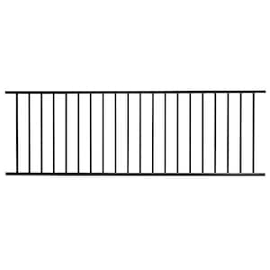 Pro Series 32 in. H x 8 ft. W Spaced Bar Flat Metal Fence Panel