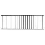 Pro Series 32 in. H x 93 in. W Black Steel Fence Panel