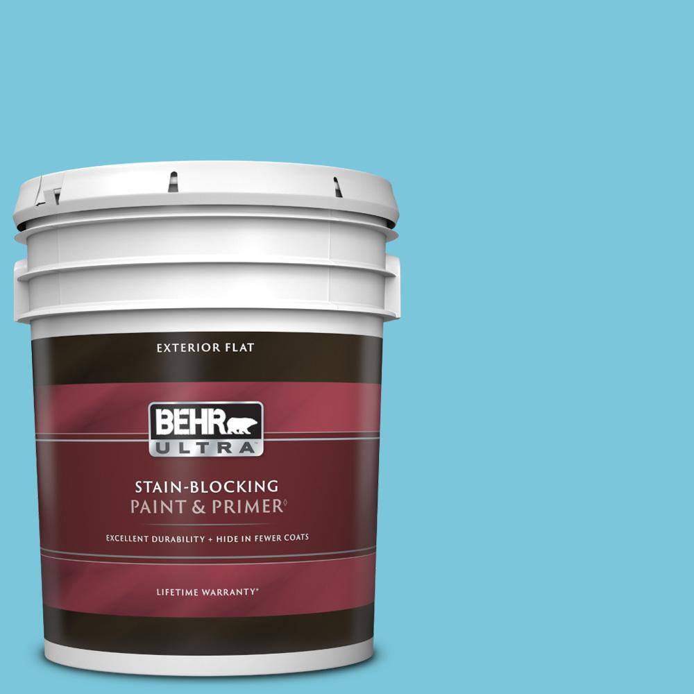 BEHR ULTRA 5 gal. 520B4 Water Flow Flat Exterior Paint & Primer