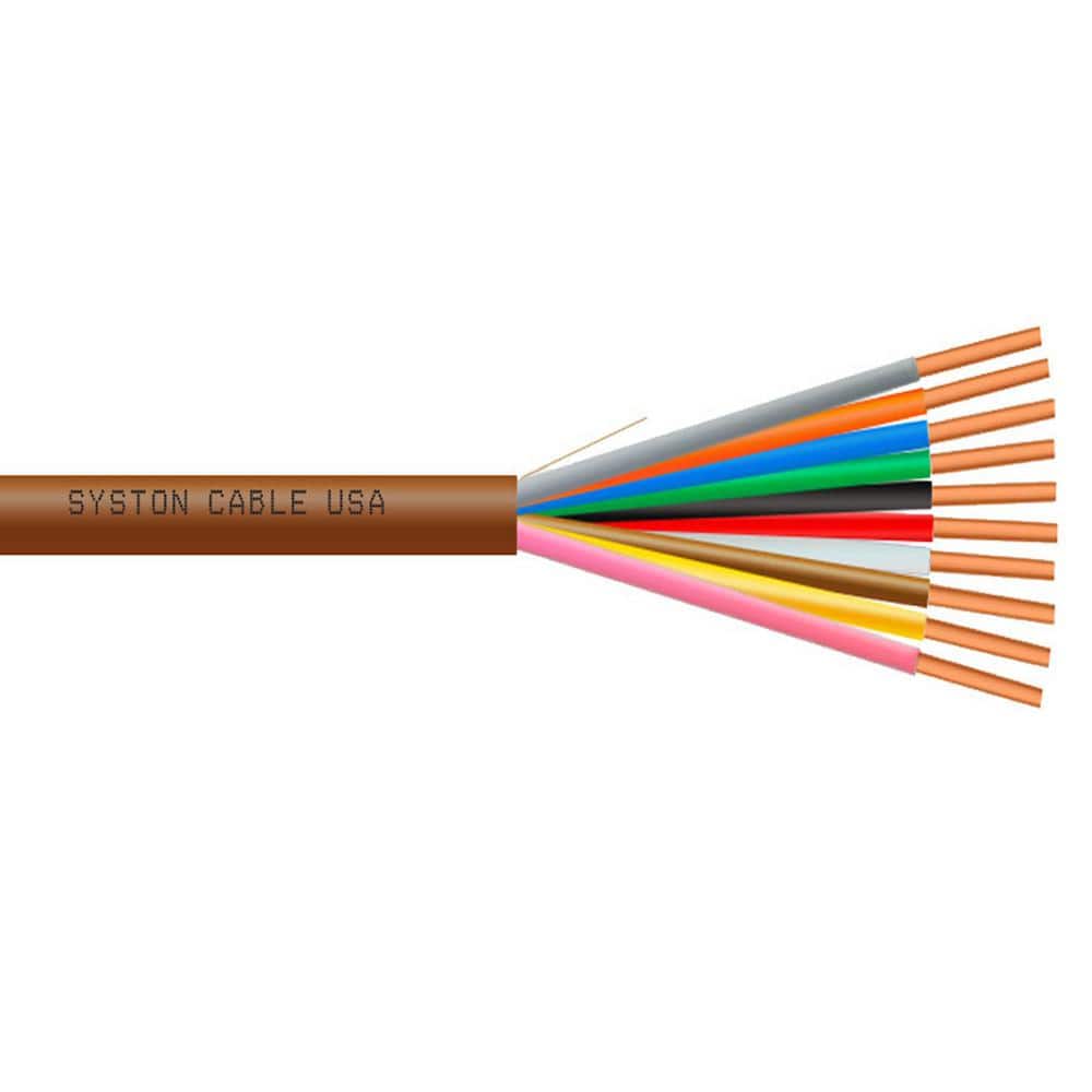 Syston 20/6 Solid Thermostat Cable Cmr/CL3R Brown 250 Feet Spool Syston 20/6 Solid Thermostat Cable Cmr/CL3R Brown 250 Feet Spool
