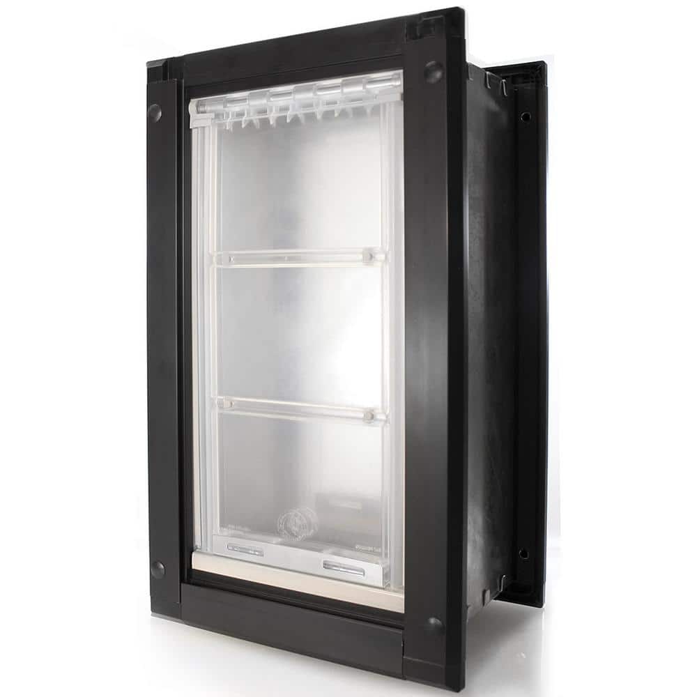 6 in. x 11 in. Small Single Flap for Walls with Black Aluminum Frame