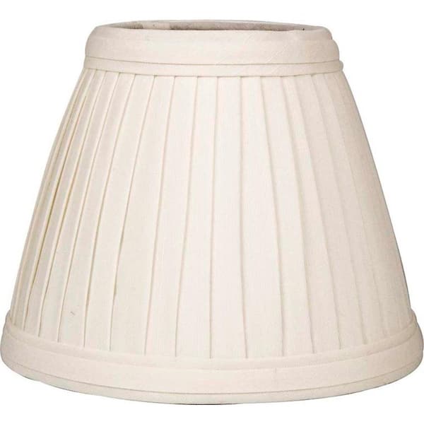 Finishing Touch Stretch Empire Eggshell Pleated Faux Silk Chandelier Shade