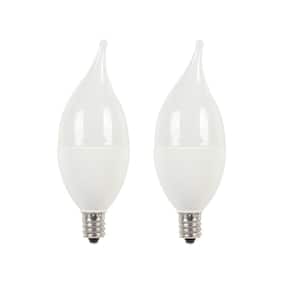 40W Equivalent Soft White C11 LED Light Bulb (2 Pack)