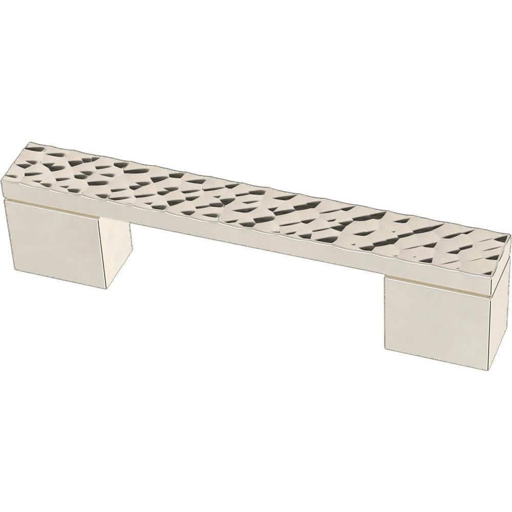 Modern Hammered 3 or 3-3/4 in. (76-96 mm) Modern Polished Nickel Cabinet Drawer Pull price history on PriceWatchPro