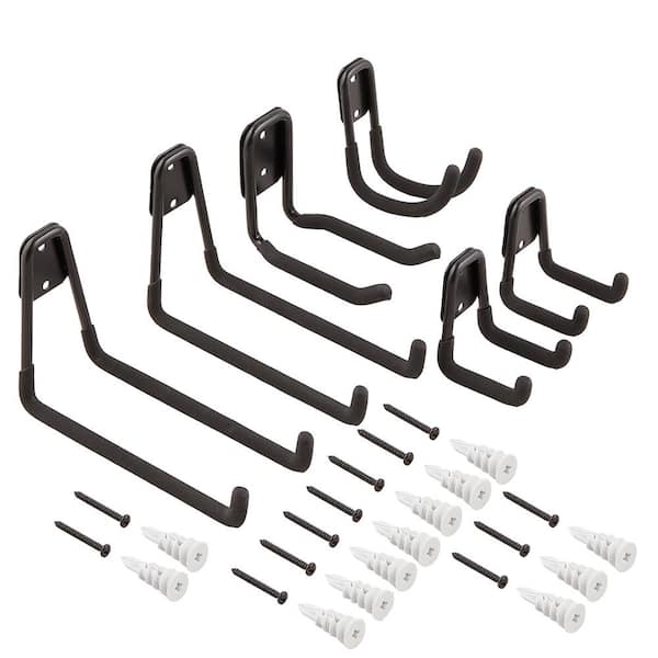 Husky Heavy-Duty Wall-Mounted Storage Hooks 6-Piece Value-Pack 813242 - The  Home Depot