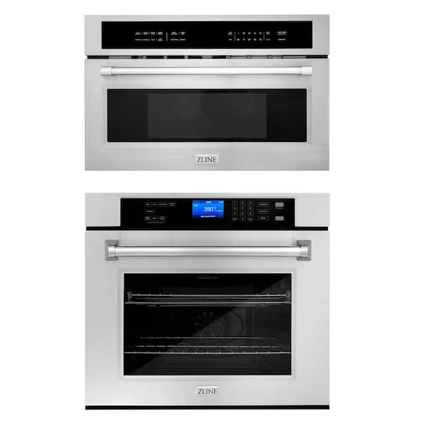 1.6 cu. ft. Electric 30 in. Built-In Microwave Oven and 30 in. Single Wall Oven with Self Clean in Stainless Steel