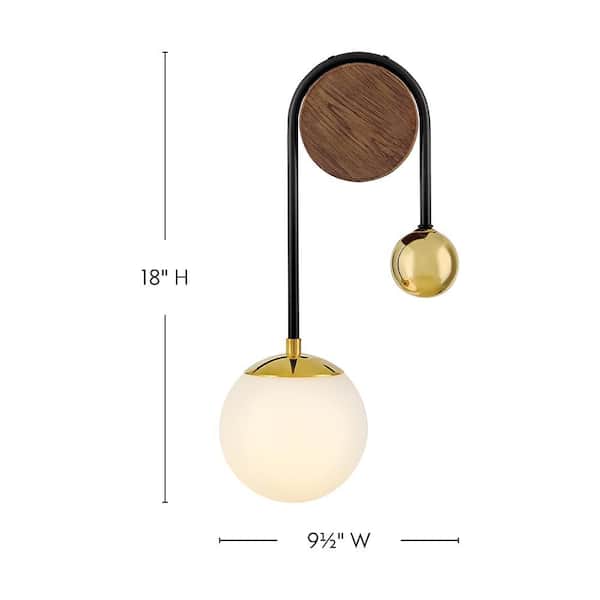 LARK Auggie 1-Light Bright Brass Sconce 83570BBR - The Home Depot