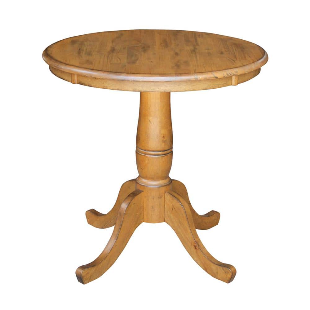 Farmhouse 33" Round Wood Extendable Counter-Height Table