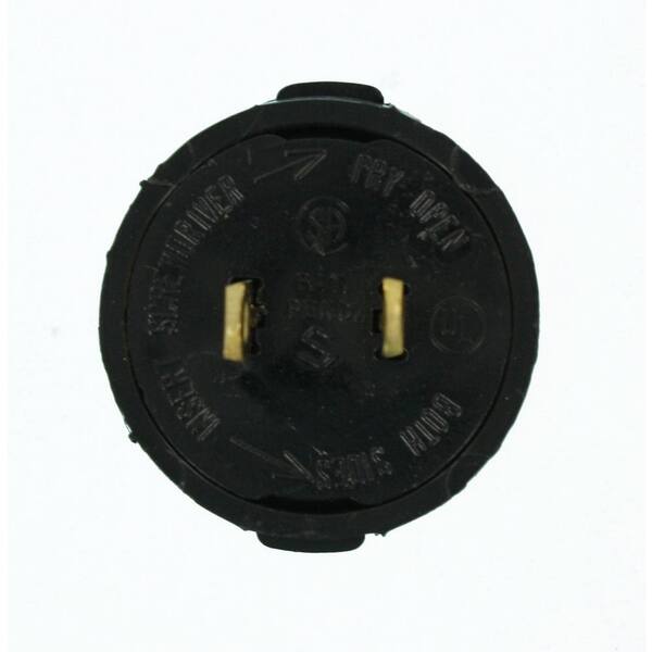 Leviton 010-48646-02e 15a 125v Black Non-Grounding Replacement Plug 