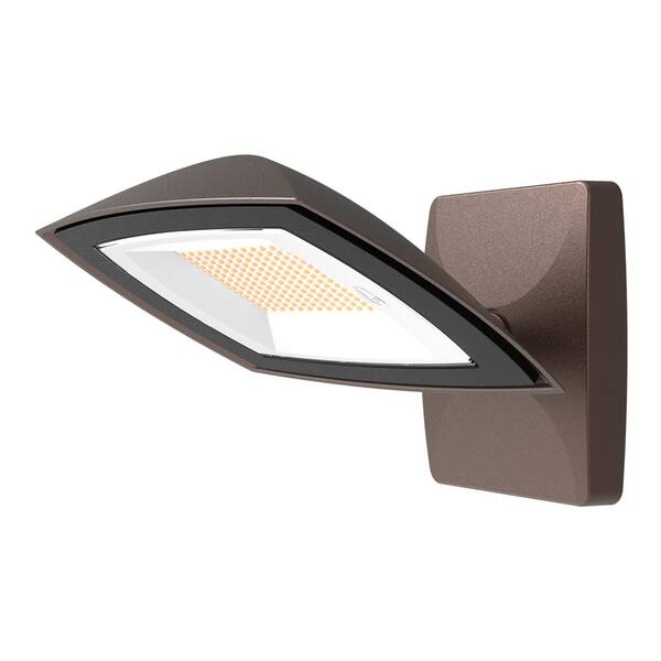 HALO ARFL 200 Watt equivalence Bronze Outdoor Integrated LED Architectural Residential Floodlight Dusk to Dawn 3000 Max Lumen