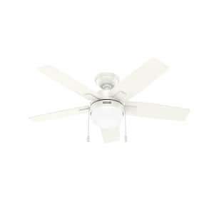 Anisten 44 in. Indoor Fresh White Ceiling Fan with Light Kit Included