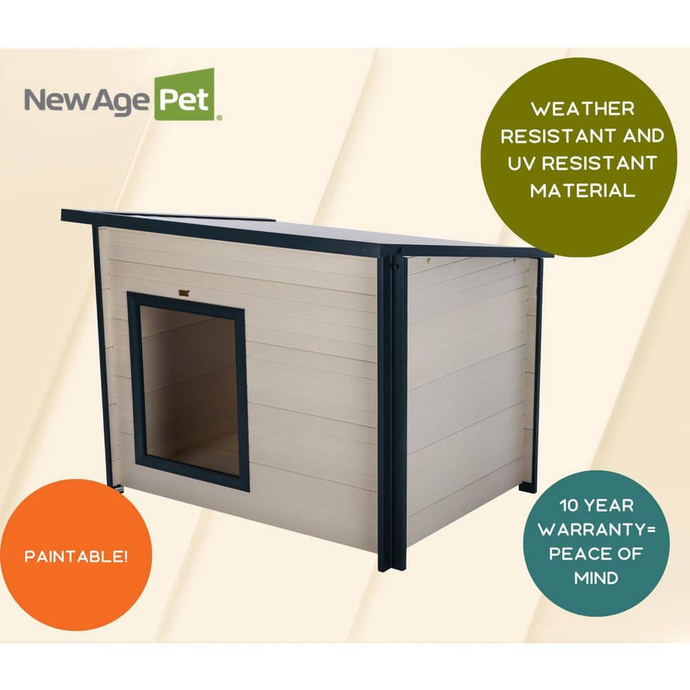 X-Large Maple and Green Insulated Plastic Dog House