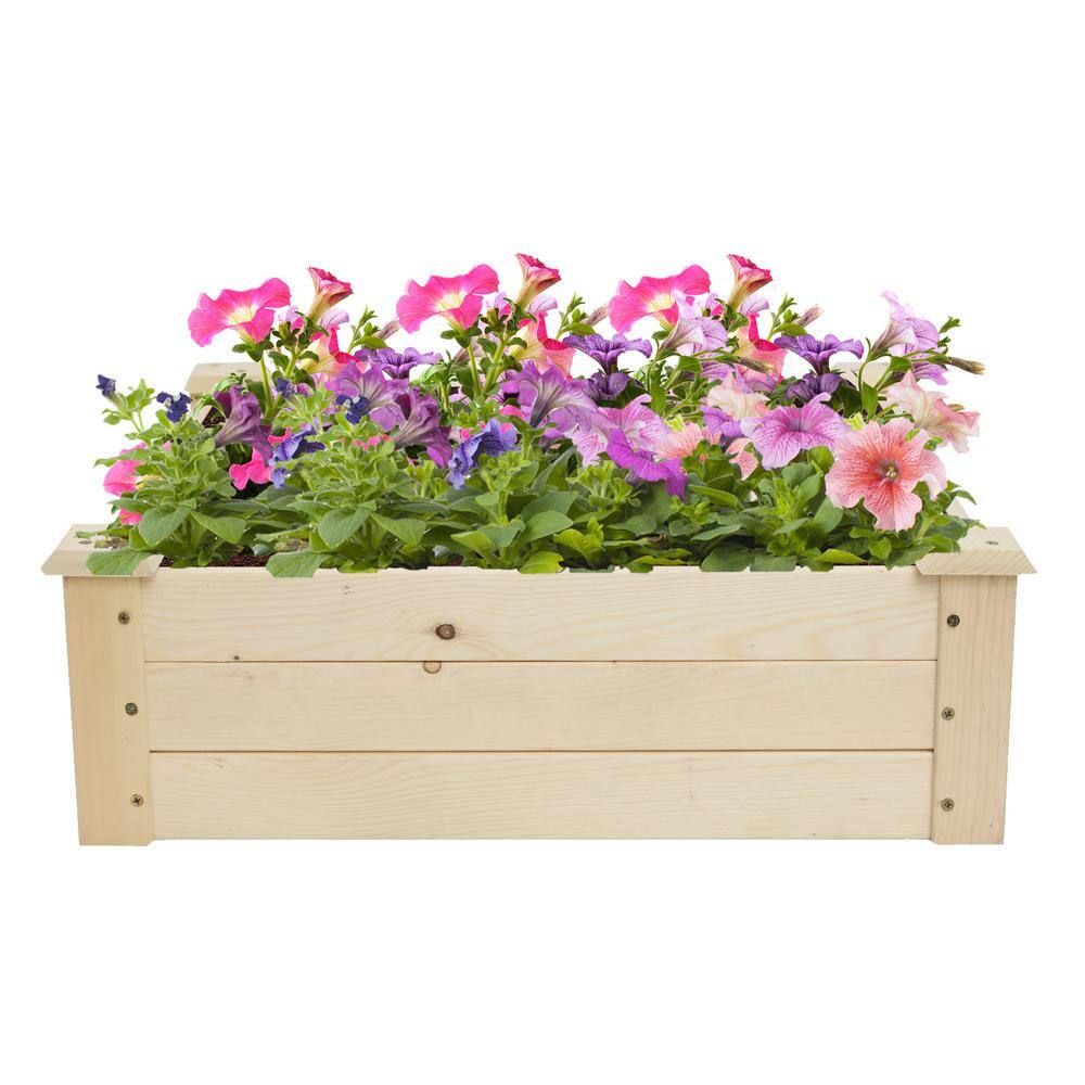 Reviews for Karl home Square 24 in. Wood Garden Bed Frame Ground Type