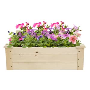 Square 24 in. Wood Garden Bed Frame Ground Type