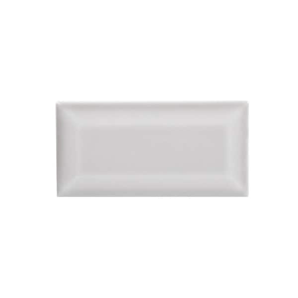 Jeffrey Court Weather Grey Bevel 3 in. x 6 in. Subway Glossy Ceramic Wall Tile (11 sq. ft./Case)