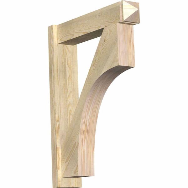 Ekena Millwork 6 in. x 34 in. x 26 in. Douglas Fir Westlake Arts and Crafts Rough Sawn Outlooker