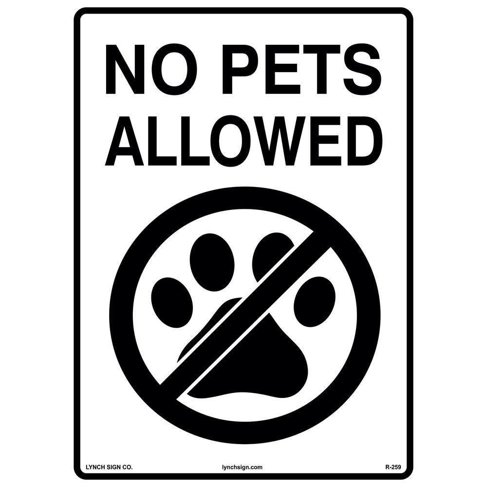 10 in. x 14 in. No Pets Allowed Sign Printed on More Durable Longer-Lasting Thicker Styrene Plastic. price history on PriceWatchPro