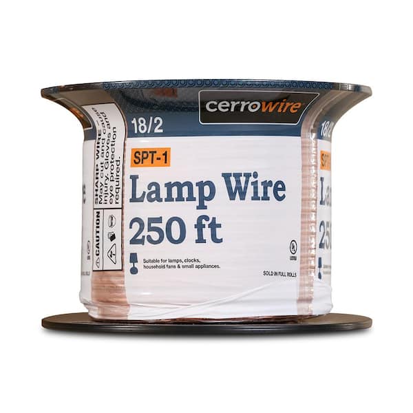 Cerrowire 250 ft. 18/2 Clear Stranded SPT-1 Copper Lamp Wire 251