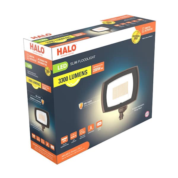 ARFL 200-Watt Equivalent, 3000 Lumens, Bronze, 4K CCT 120V Switch, Integrated LED Flood Light