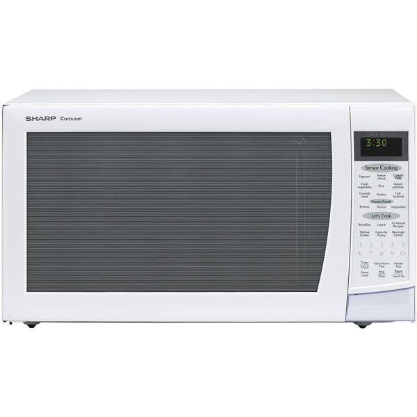 Sharp Carousel 2.0 cu. ft. Countertop Microwave in White with Sensor Cooking-DISCONTINUED