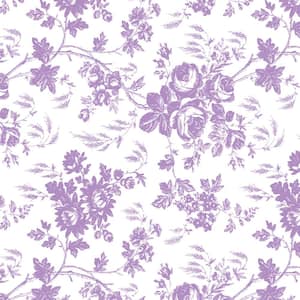 Toile Lavender 18 in. D x 600 in. L Self-Adhesive Vinyl Shelf and Drawer Liner, 1-Pack