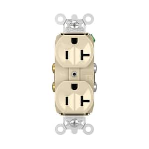 Pass & Seymour 20 Amp 125-Volt Tamper Resistant Commercial Grade Backwire Duplex Outlet, Ivory